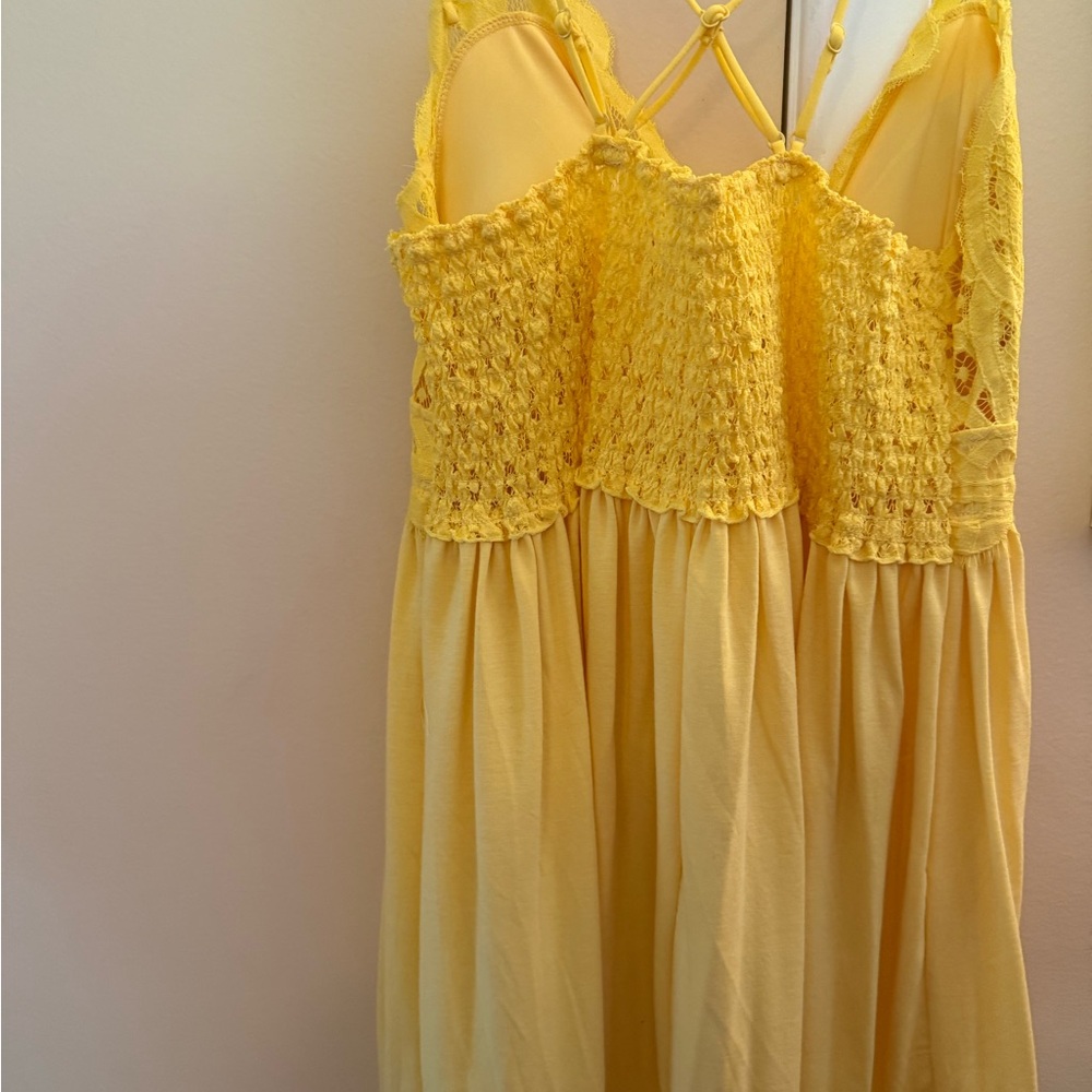 Zenana Outfitters Yellow Spaghetti Strap Sundress Tank Top